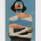 Surreal fine art collage print featuring a vintage-style woman with her face and upper body replaced by layered sunset clouds against a muted blue sky, titled "The Architecture of Absence״.
